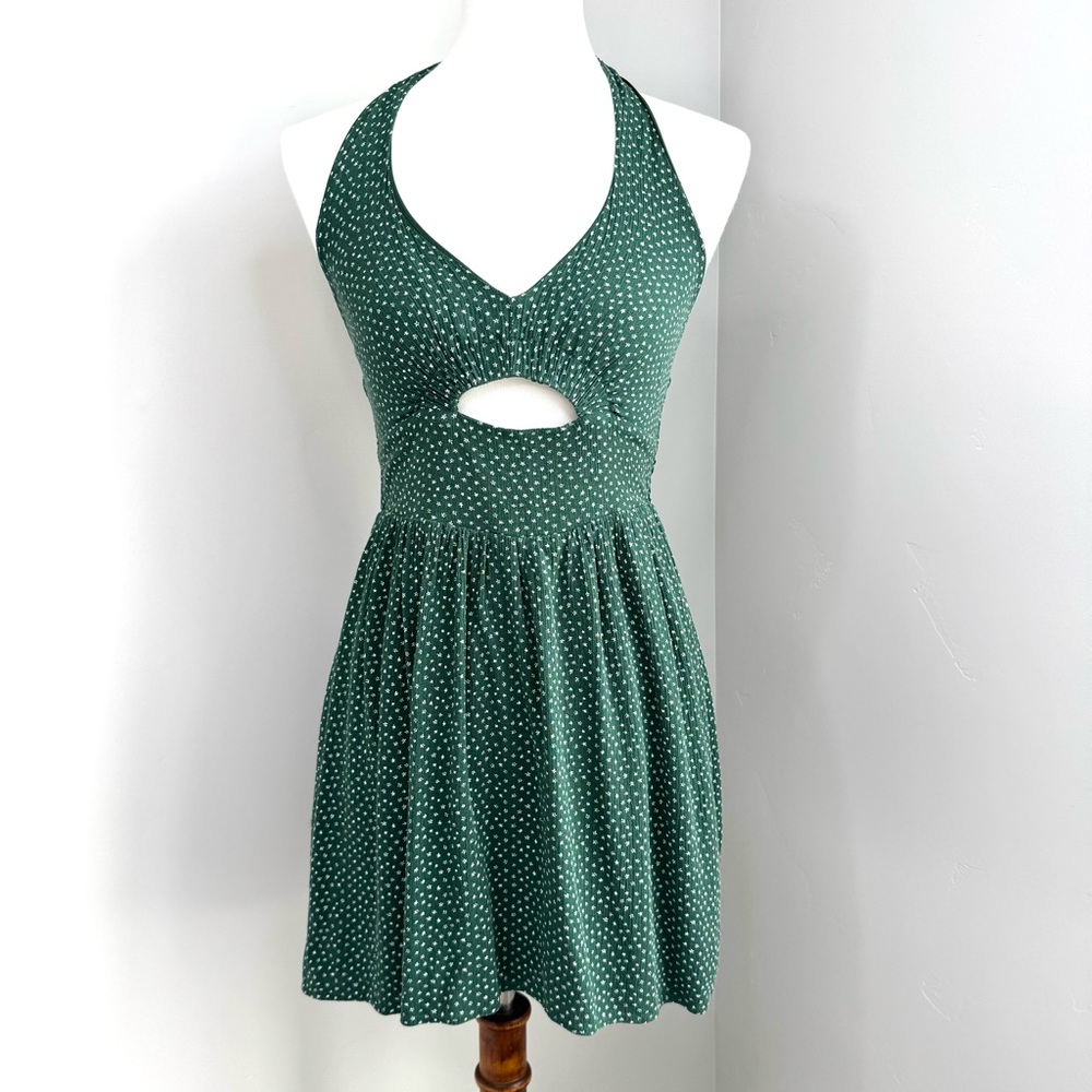 Kendall & Kylie Green Halter Mini Dress Women’s Size Small